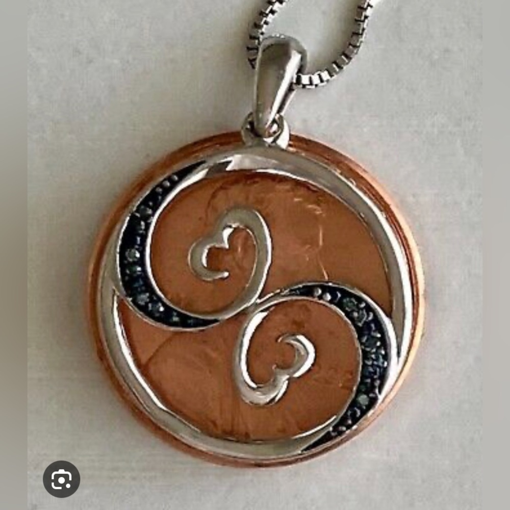 Kay Jewelers Jane Seymour Open Hearts Diamond Pendant The Wave 🌊 - Picture 3 of 9